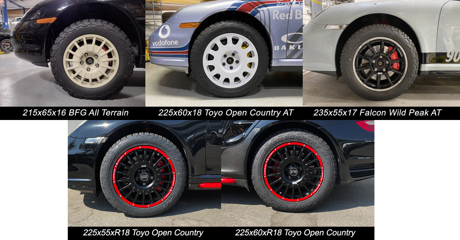 Safari tire options for Porsche 996 and 997